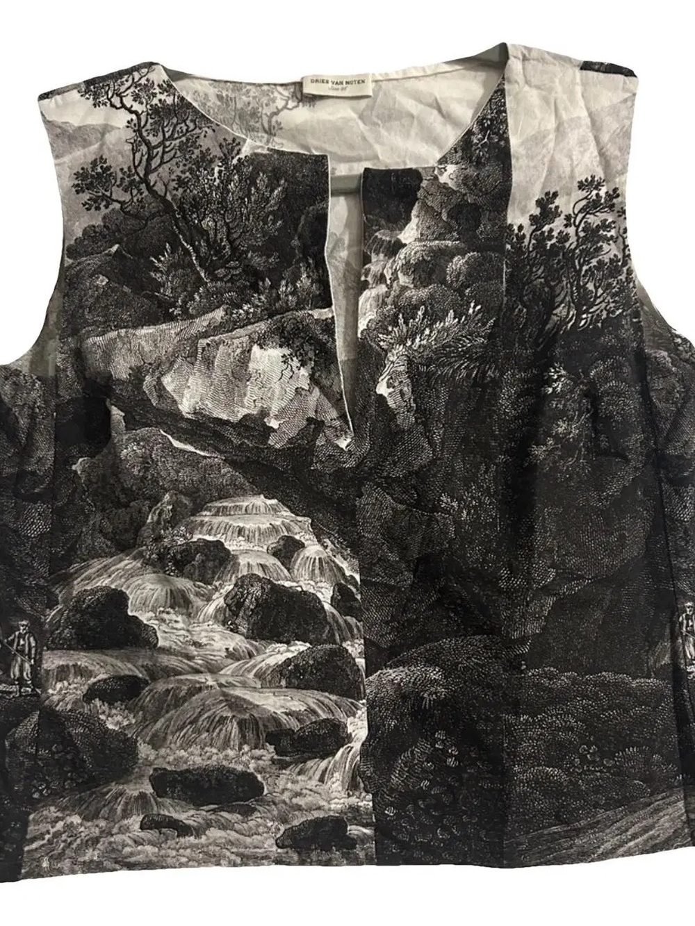 DRIES VAN NOTEN LANDSCAPE PHOTO PRINT sleeveless shirt